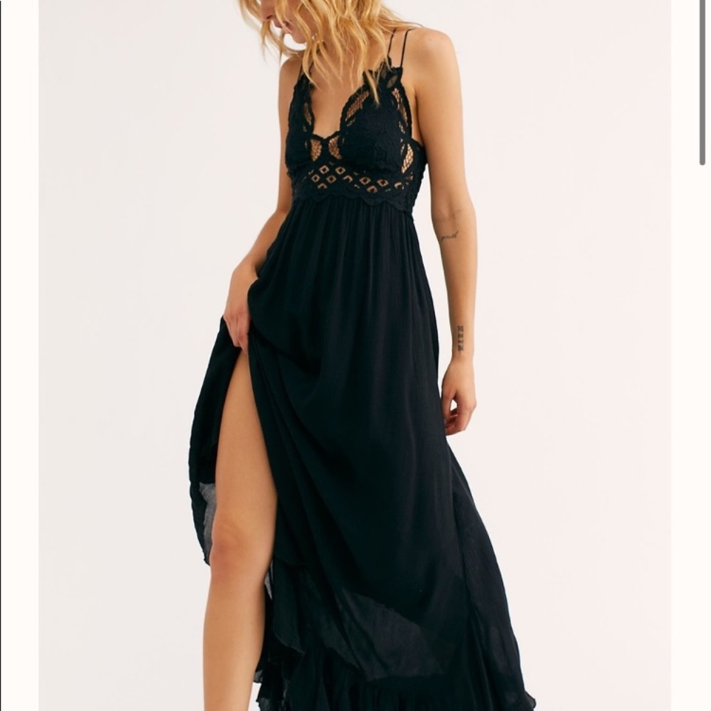 Free People FP One Adella Maxi Dress in Black